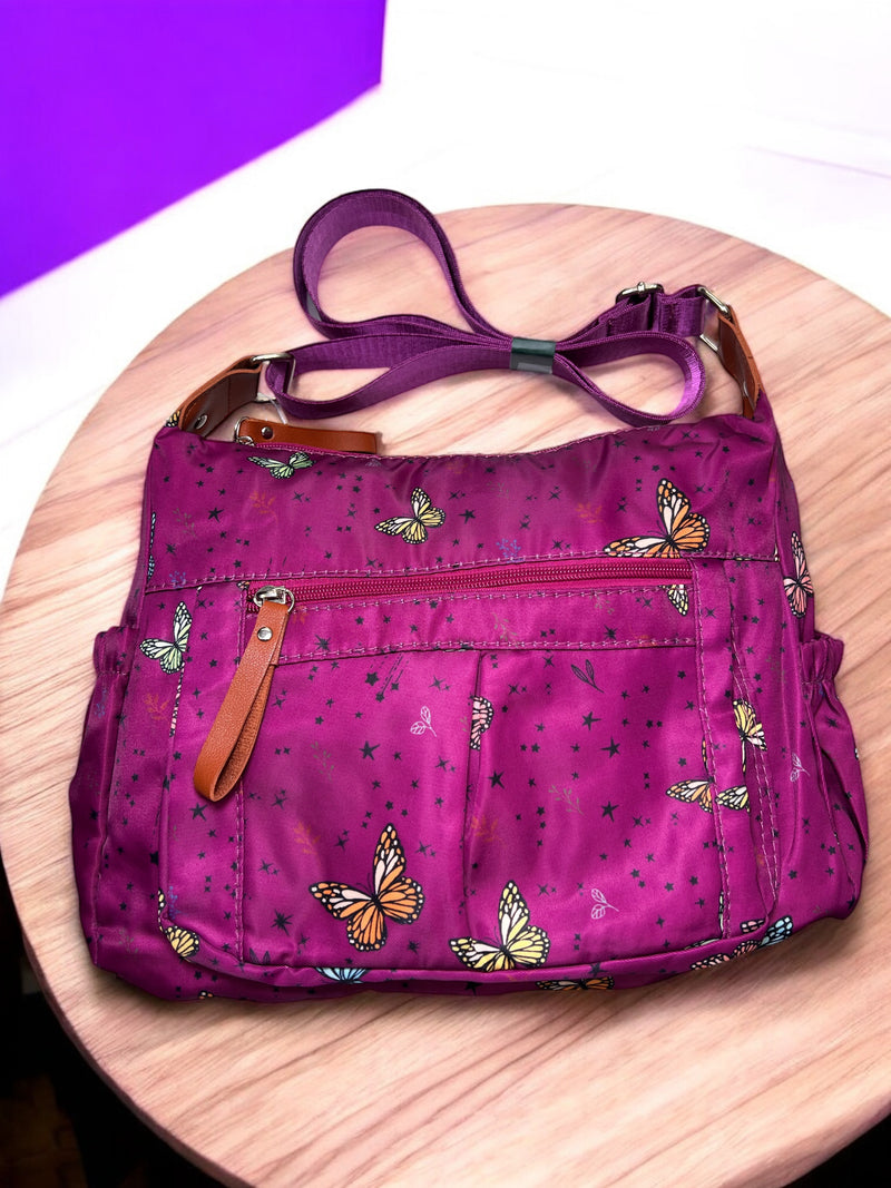 Butterfly Whimsy Lightweight Crossbody Bag C-0370