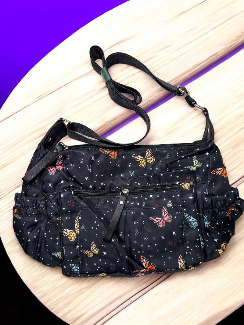 Butterfly Whimsy Lightweight Crossbody Bag C-0370