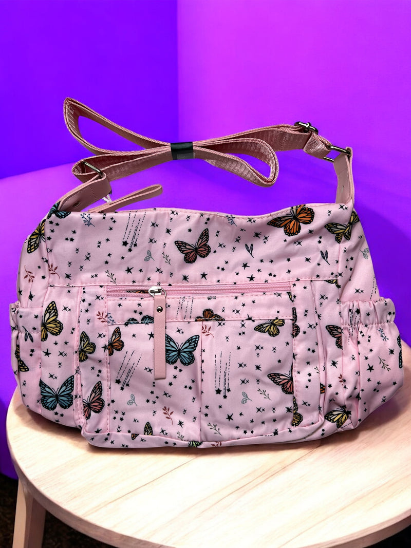 Butterfly Whimsy Lightweight Crossbody Bag C-0370