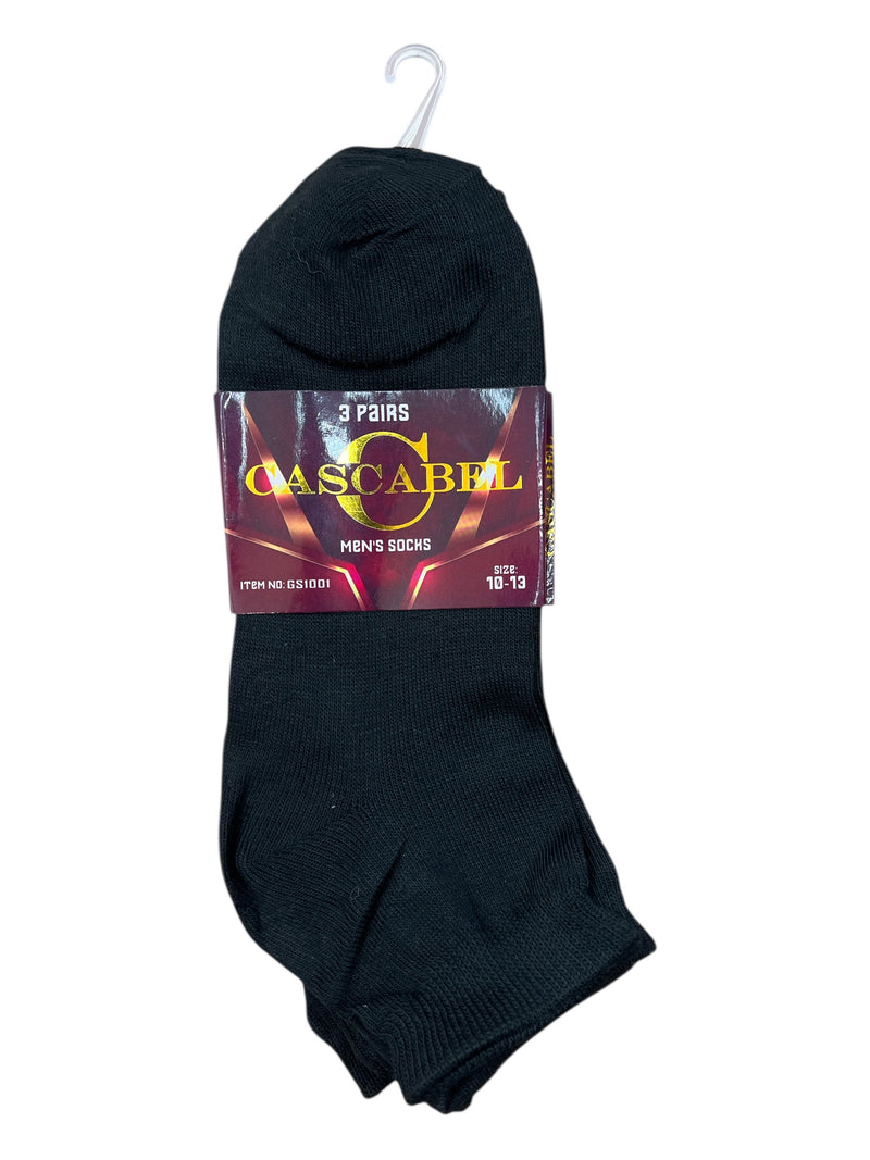Cascabel Black 10-13 Men’s Socks – 3 Pair Pack GS1001