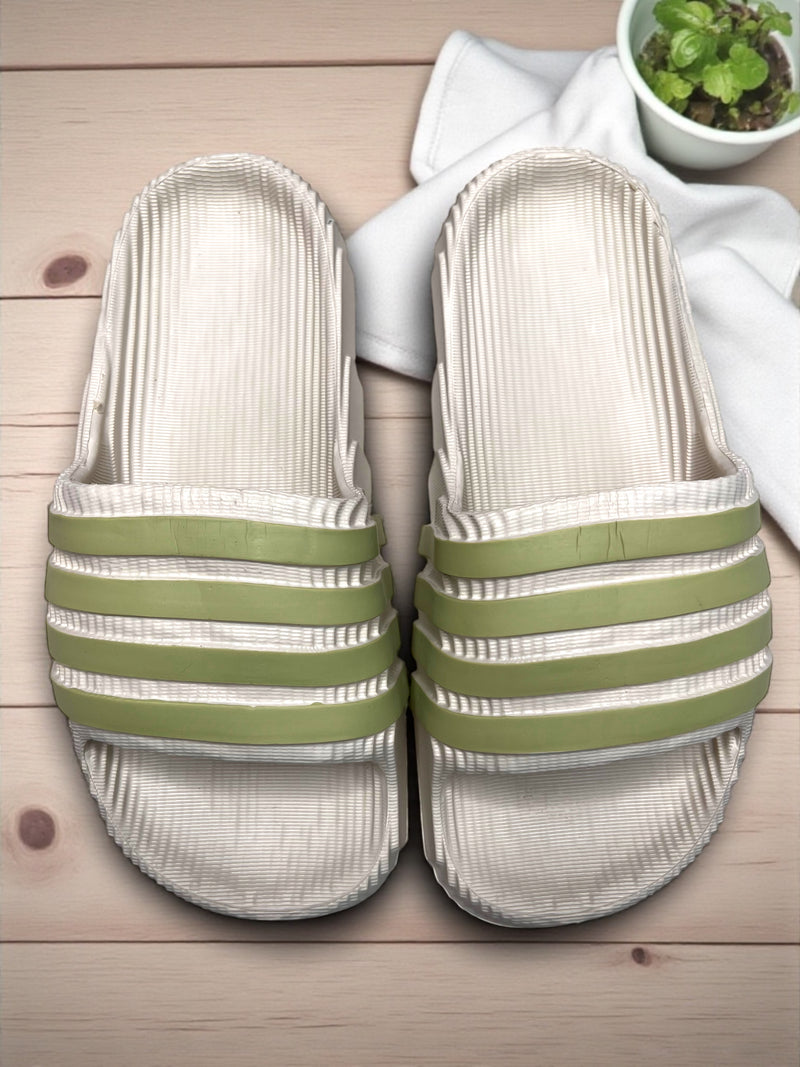 Striped Slide Sandals A-67