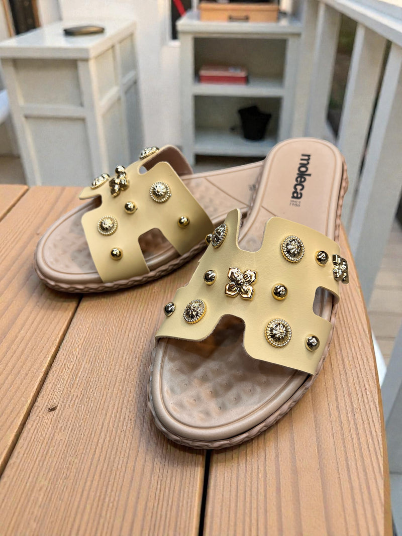 Moleca Luxe Studded Slide Sandals 5452.254