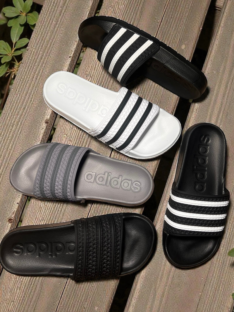 StrideSport Classic 3-Stripe Slide Sandals AD-7