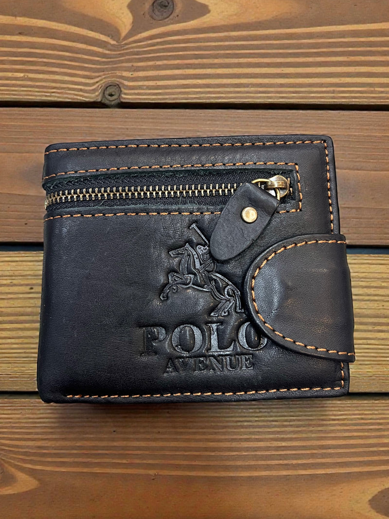 Classic Zipper Leather Wallet 8255C