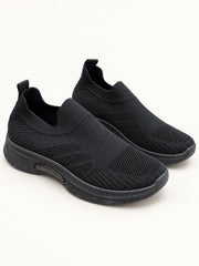 Black A1-1 AeroKnit slip-on sneakers, pair