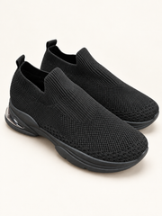 A3-2 black knit slip-on sneakers