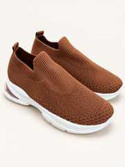 A3-2 Khaki knit slip-on sneakers