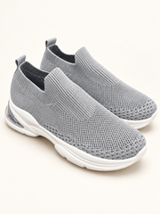 A3-2 grey knit slip-on sneakers