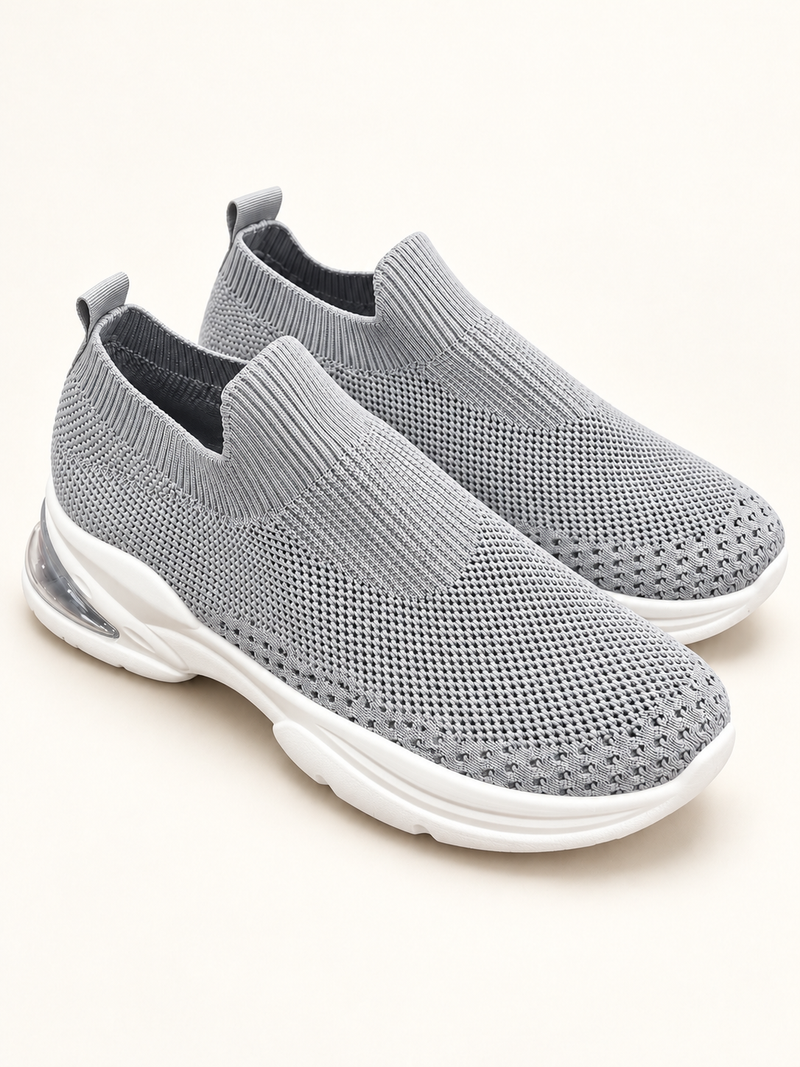 A3-2 grey knit slip-on sneakers