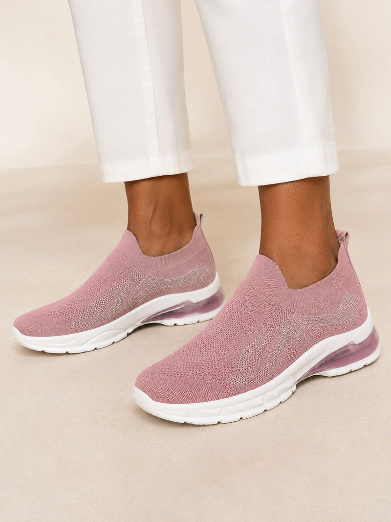 Soft Steps CloudStep Air Knit Slip-On Sneakers A5-3 Pink