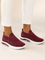 Soft Steps CloudStep Air Knit Slip-On Sneakers A5-3 Red