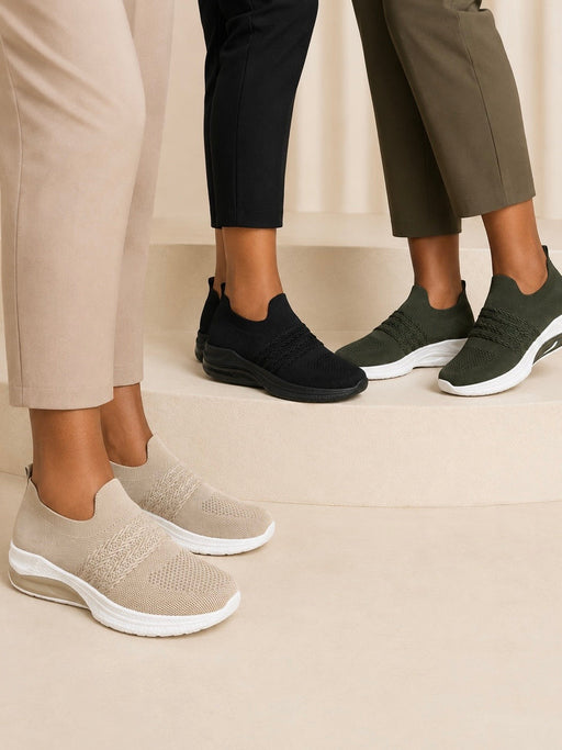 Soft Steps WeaveLift A6-1 sneakers in Khaki, Black and Army Green