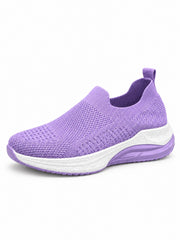 A6-2 purple knit platform slip-on sneaker with white sole