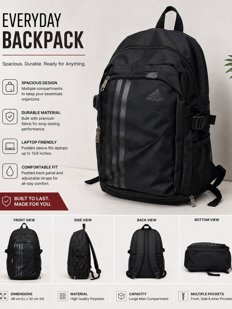 Adidas Everyday Performance Backpack SB-47 in Black