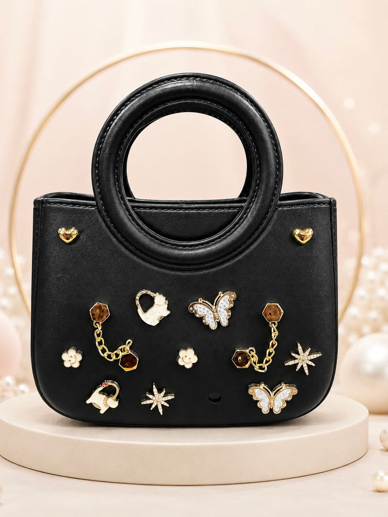 CharmPop Mini Tote Bag A-067 - Black