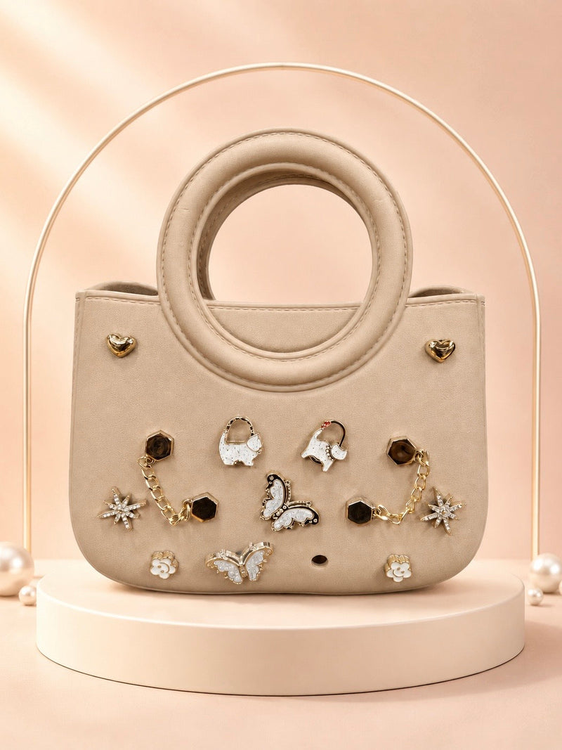 CharmPop Mini Tote Bag A-067 - Khaki
