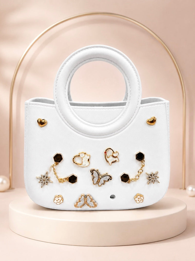 CharmPop Mini Tote Bag A-067 - White