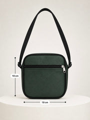 Sleek Urban Medium Crossbody Bag - Army Green dimensions 19 cm x 18 cm