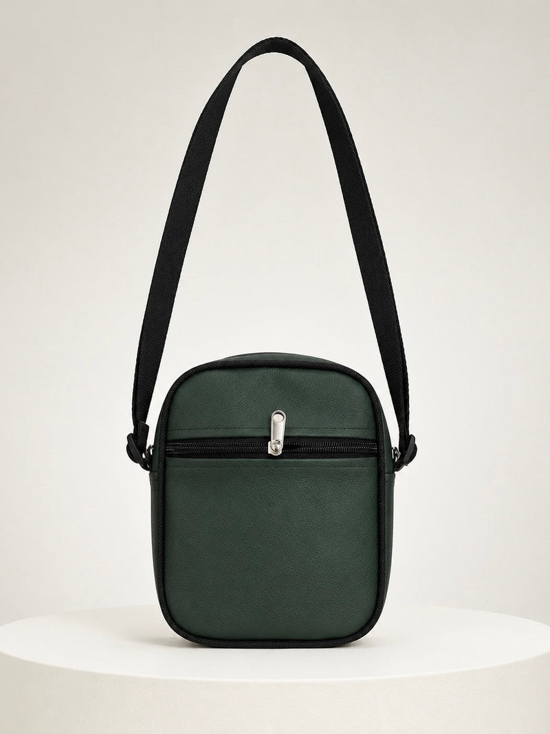 Sleek Urban Small Crossbody Bag - Army Green