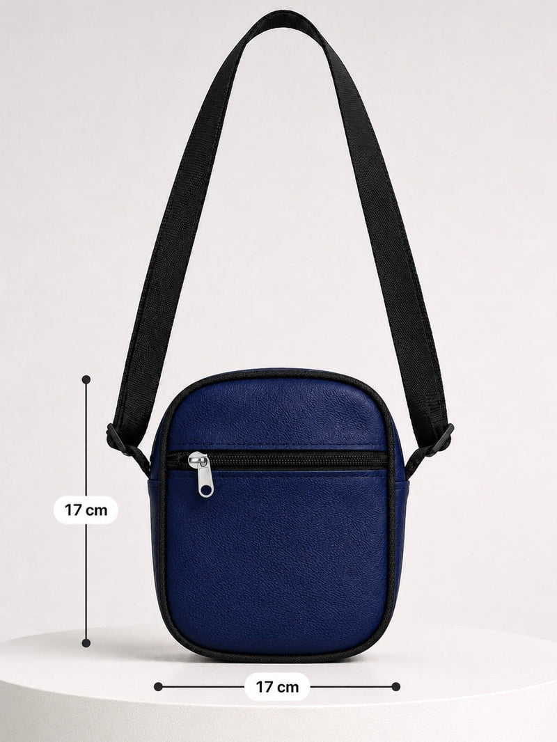 Sleek Urban Small Crossbody Bag - Navy dimensions 17 cm x 17 cm
