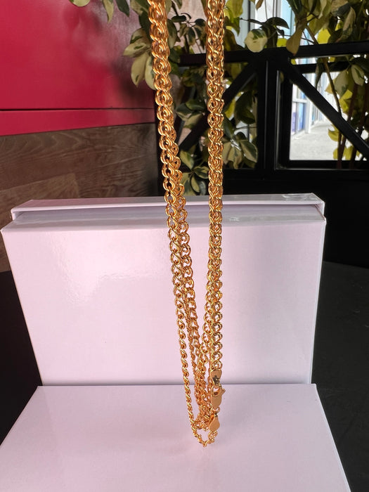 Collar brasileño chapado en oro de 24k para mujer