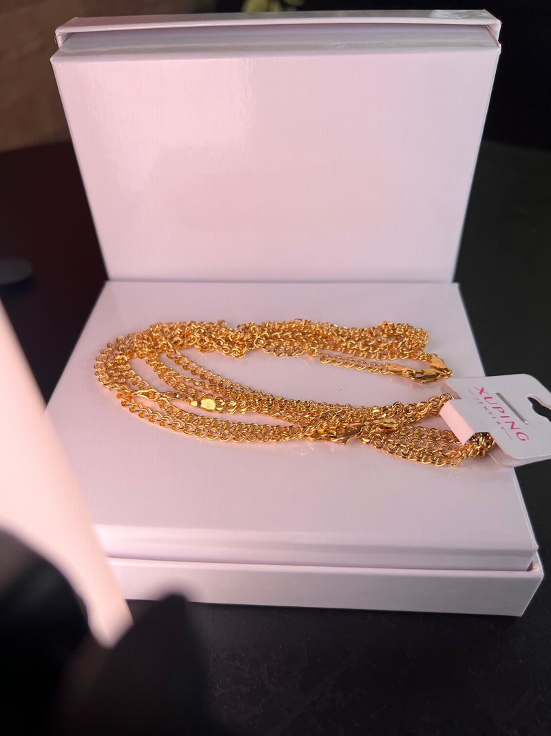 Ladies Brazilian 24k Gold Plated Necklace
