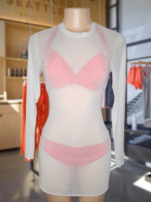 Volaré Fashion - Traje de baño de bikini de malla transparente sexy para mujer